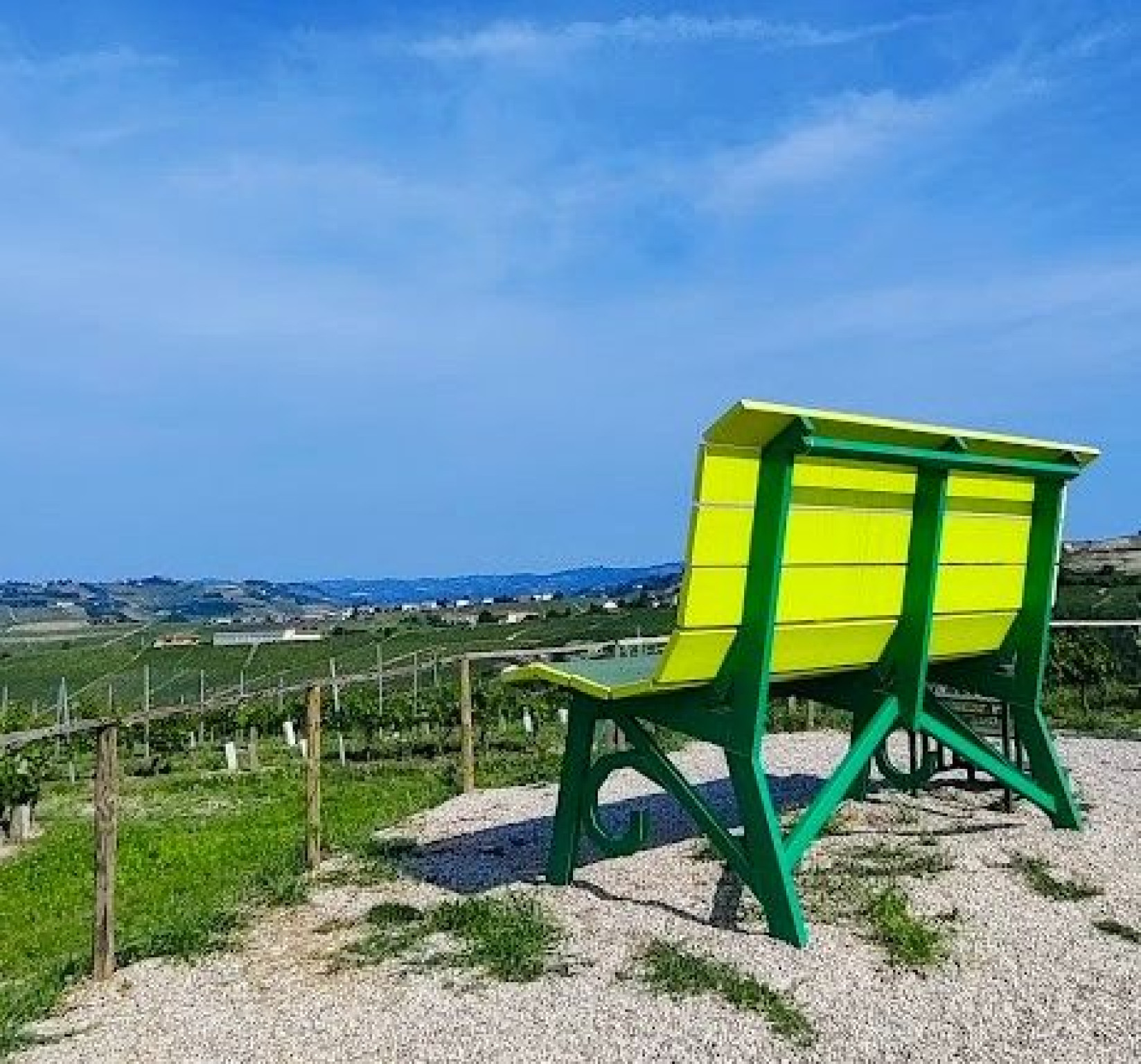 Hero Panchina Gigante Giallo-Verde (Castiglione Tinella)