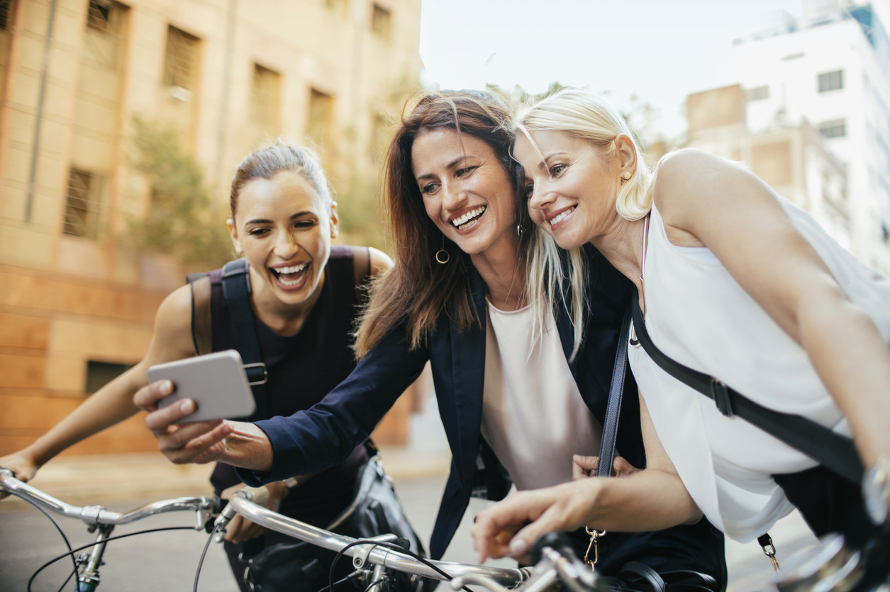 Colleagues riding together during an incentive trip